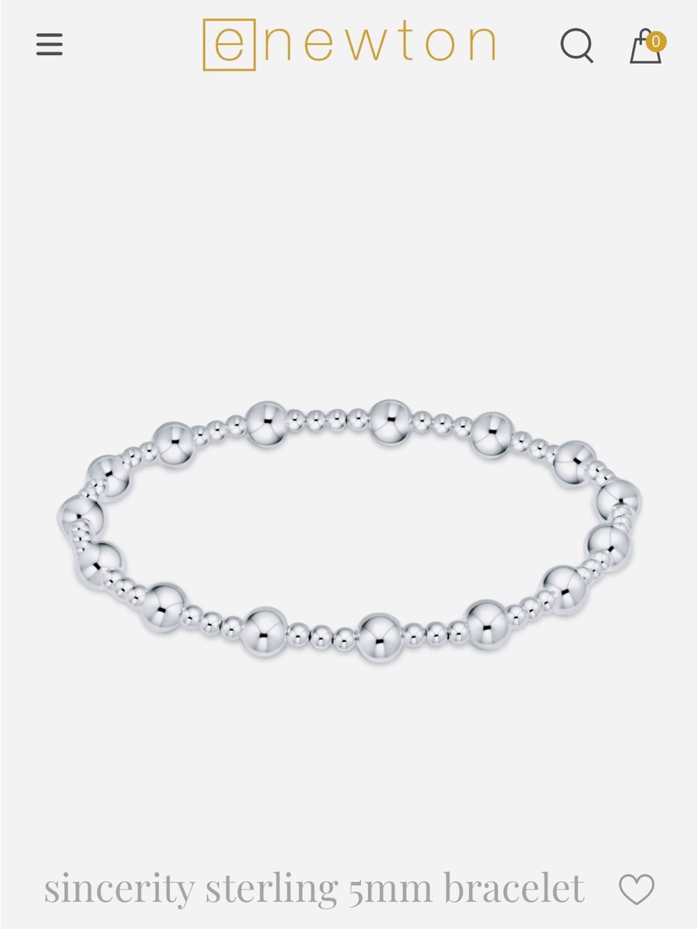 enewton Sincerity Sterling 5mm Beaded Bracelet in Silver
